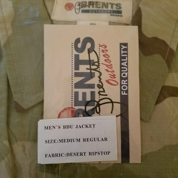 Brents Outdoors Men Med Desert Ripstop BDU Jacket - Picture 4 of 8